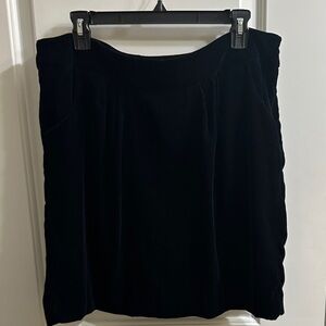 GAP Black Velvet Mini Skirt with Pockets
